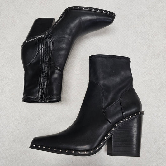Boots Ankle Heels By Charles By Charles David In Black, Size:7.5