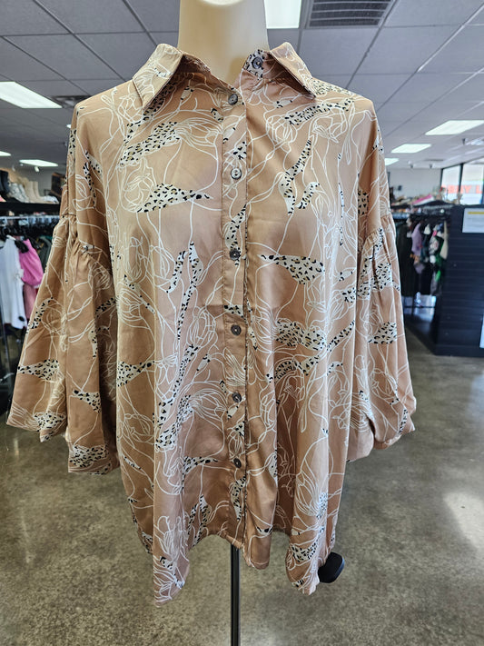 Top Ss By Entro In Tan, Size:L
