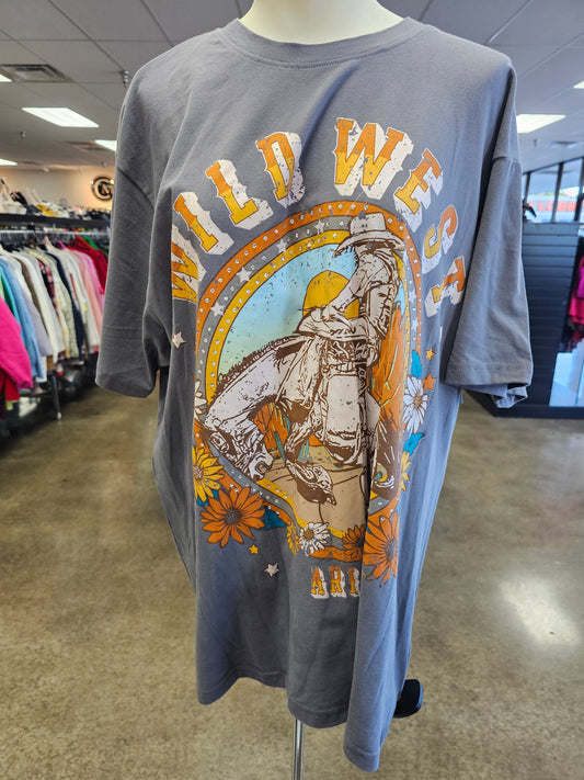 Top Ss By Ariat In Grey, Size:Xl