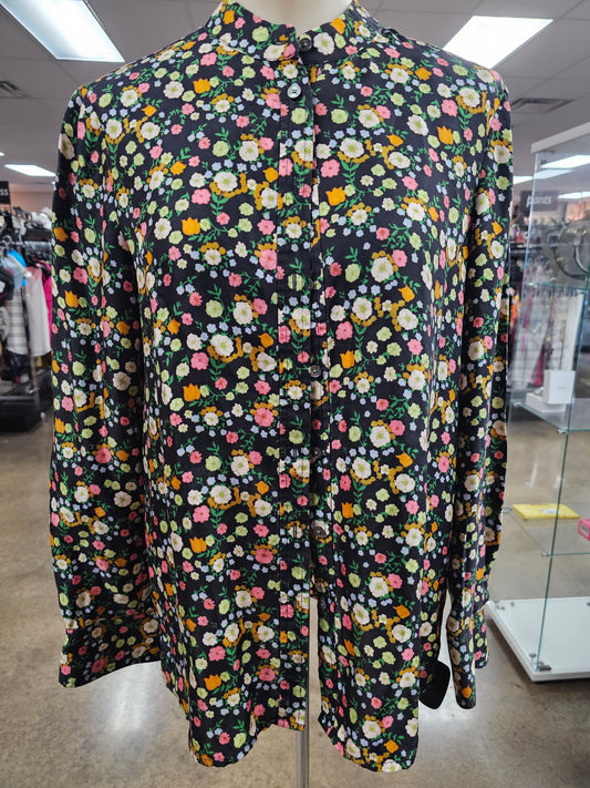 Top Ls Designer By Tory Burch In Floral Print, Size:4