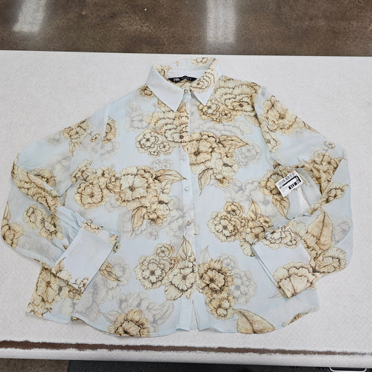 Top Ls By Zara In Floral Print, Size:L