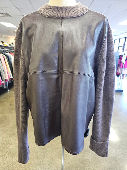 Sweater By Ann Taylor In Brown, Size:L