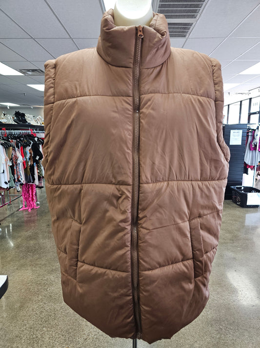 Vest Puffer & Quilted By   Clothes Mentor In Brown, Size:M