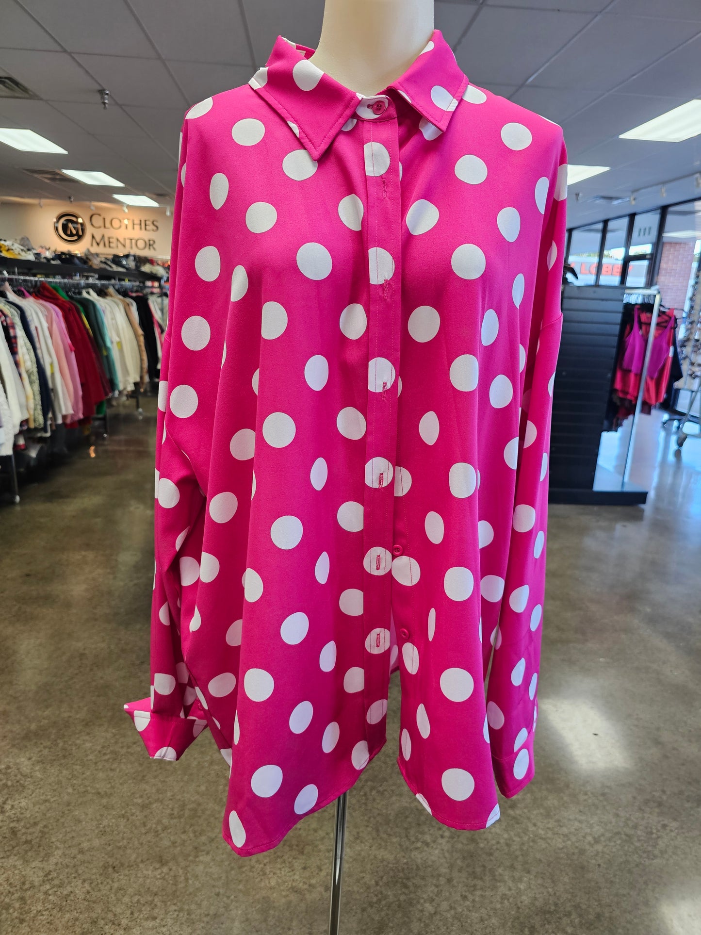 Top Ls By Jess Lea In Polkadot Pattern, Size:Xl