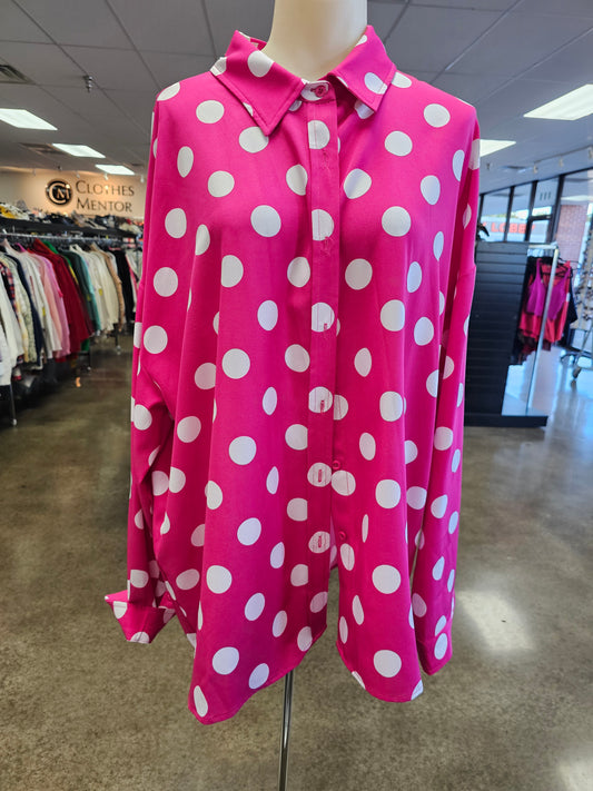 Top Ls By Jess Lea In Polkadot Pattern, Size:Xl