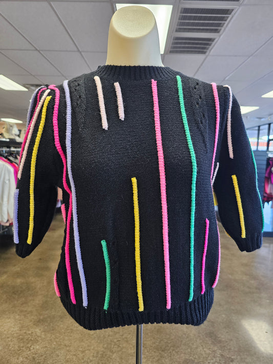 Sweater Ss By Thml In Black, Size:Xs