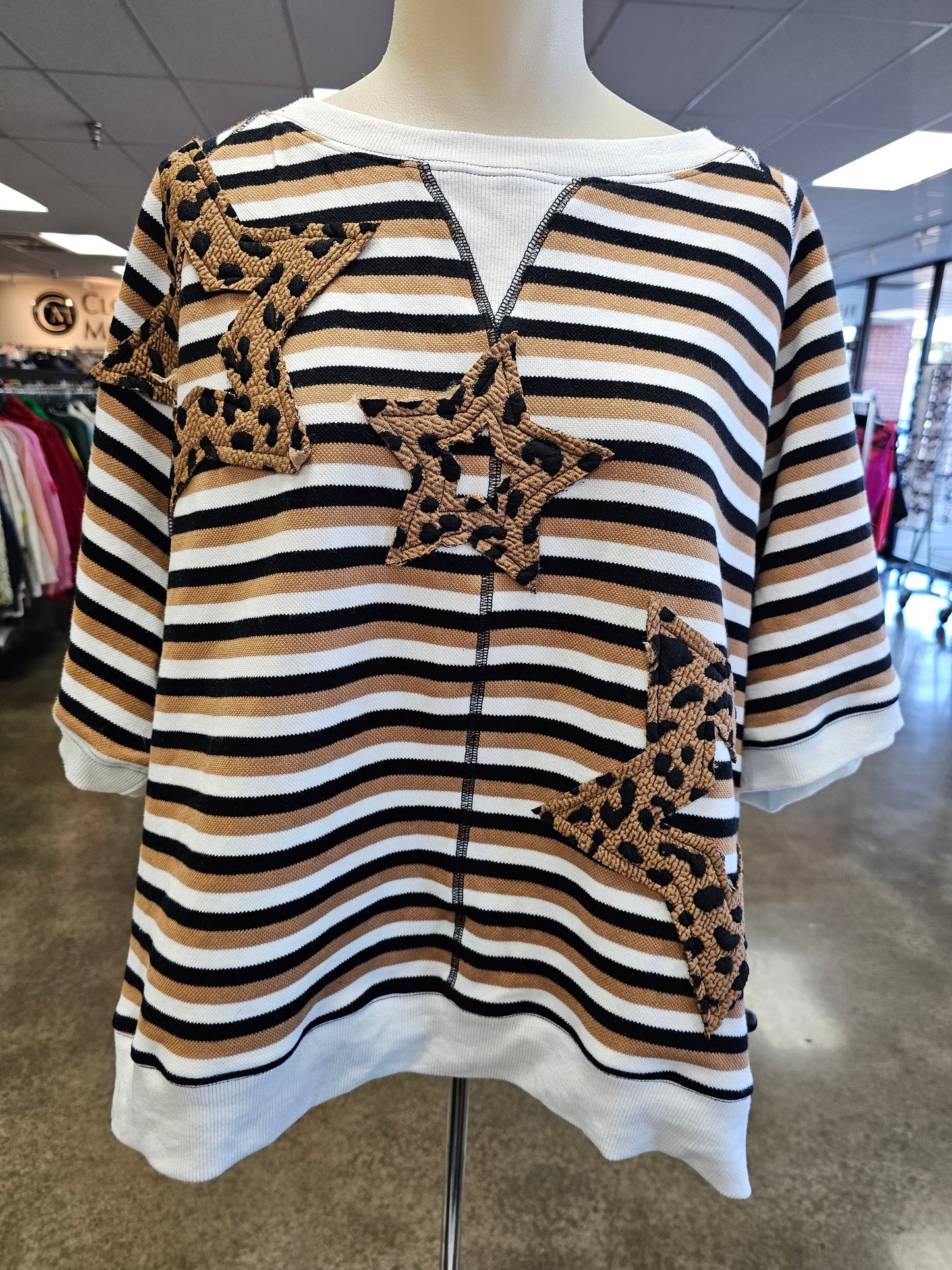 Top Ss By Bibi In Animal Print, Size:Xl