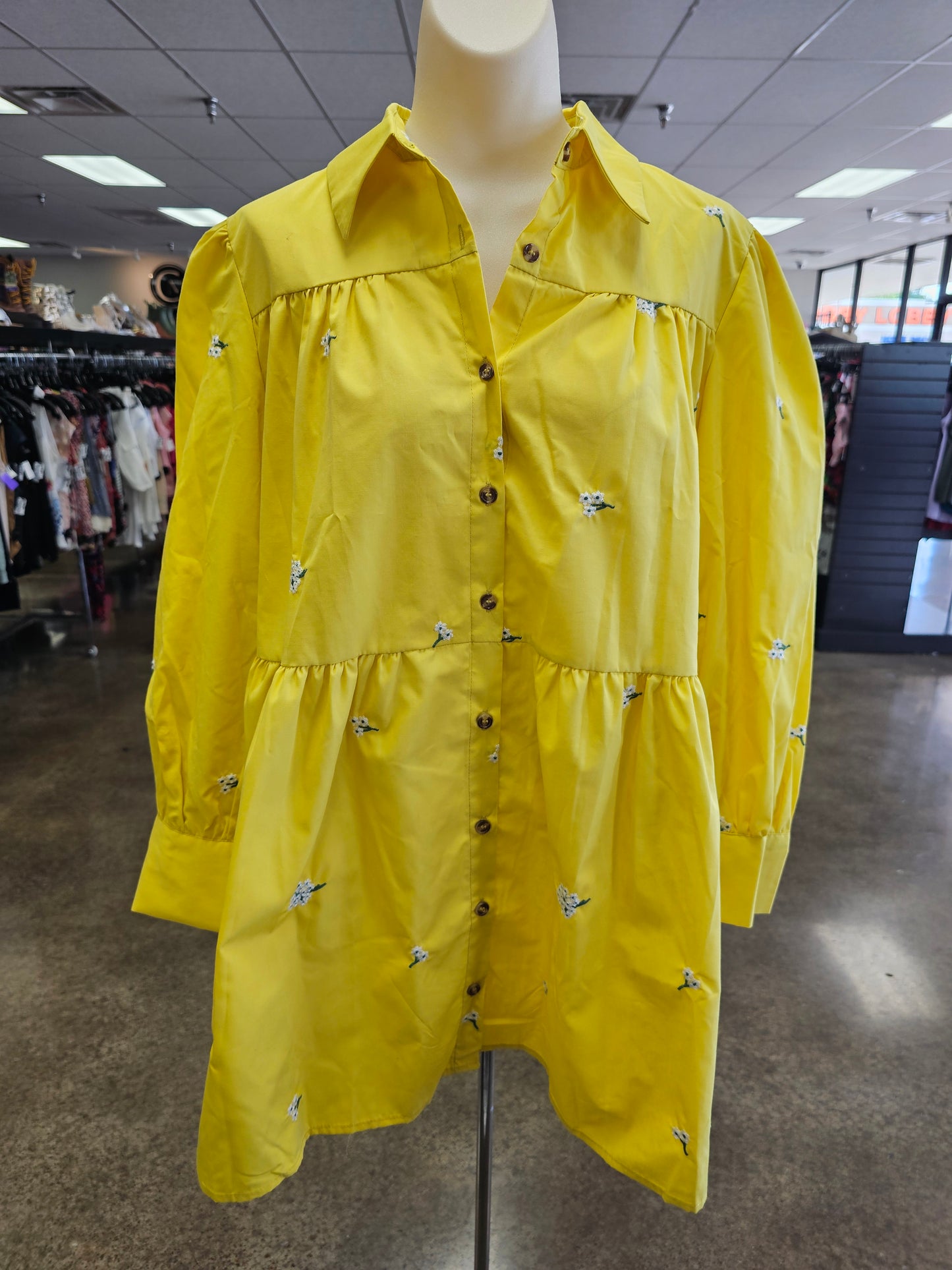 Tunic Ls By Clothes Mentor In Yellow, Size:M
